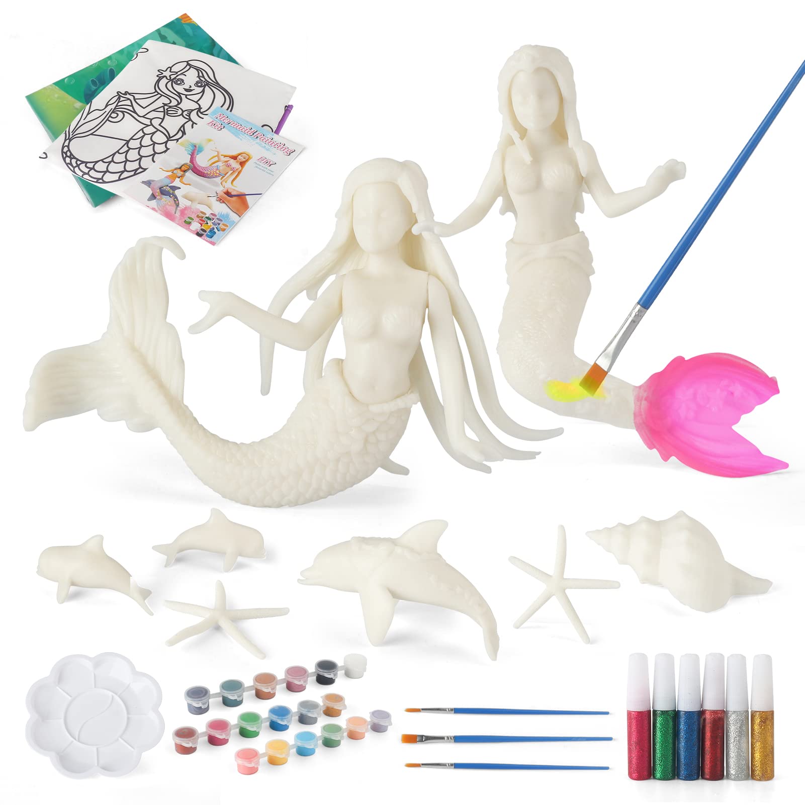 Amazon.com: BESTYMXY Mermaid Toys Painting Kit, Mermaid Paint Kit